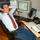 Anderton, who has the world at his feet, works late at the office.